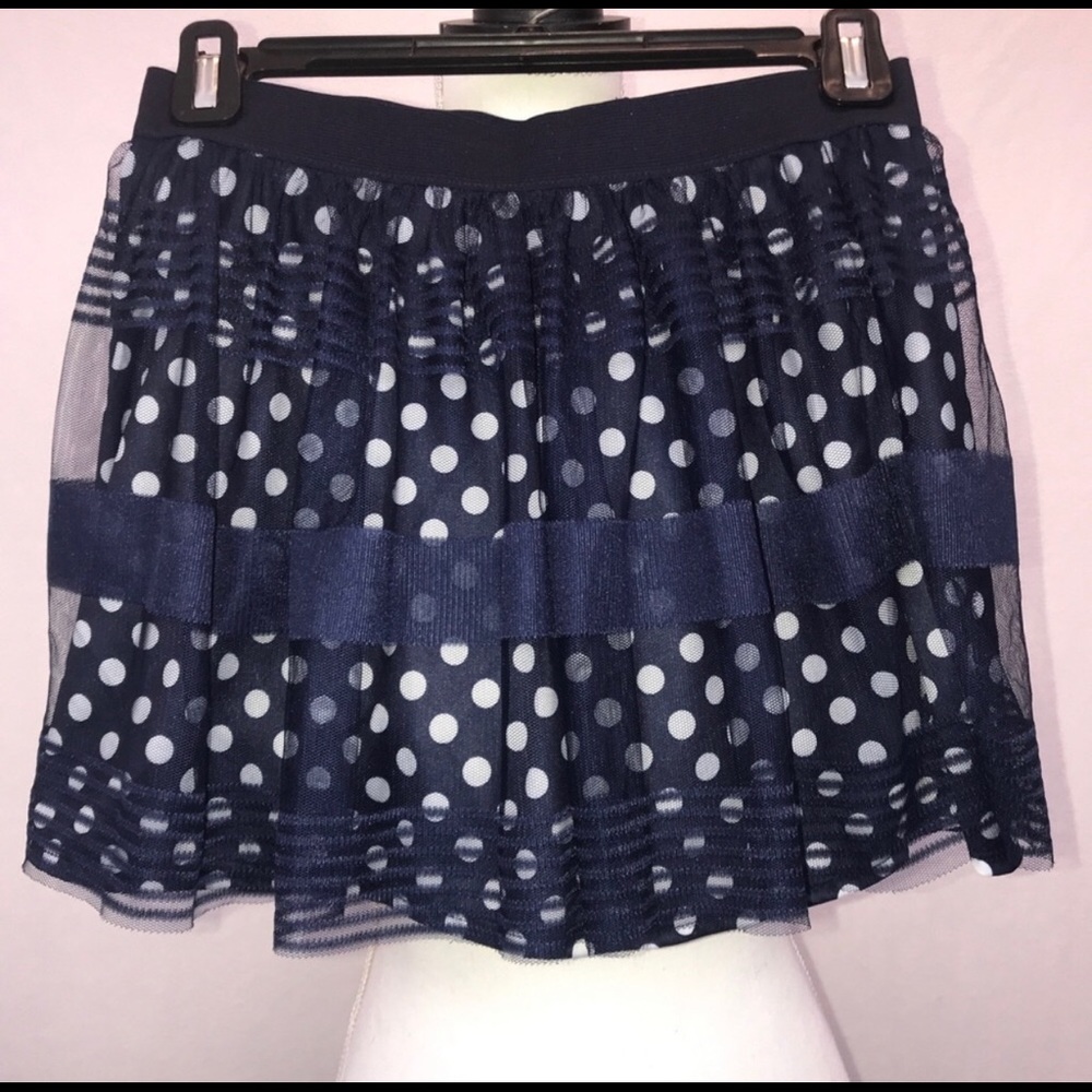 Faded Glory • Girls XL (14/16) Navy & White Skirt